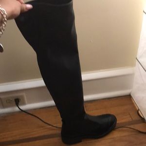 Zara black knee boots